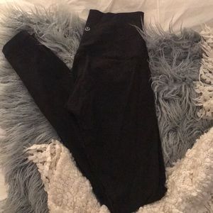 Black High-Waisted Lululemon Wunder Unders